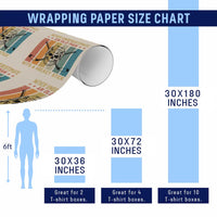 Retro Ice Hockey Player Wrapping Paper Roll Funny Never Underestimate An Old Man - Wonder Print Shop