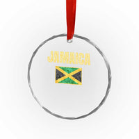 Retro Jamaica Crystal Glass Ornament Tropical Jamaican Flag TS02