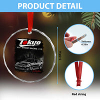 Retro JDM Drift Car Crystal Glass Ornament Japanese Tokyo Japan Drifting Race Car TS10