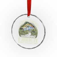 Retro Master Baiter Crystal Glass Ornament Funny Bass Fishing Fisher - Wonder Print Shop