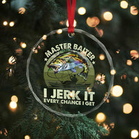 Retro Master Baiter Crystal Glass Ornament Funny Bass Fishing Fisher - Wonder Print Shop