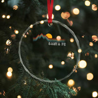 Retro Santa Fe New Mexico Crystal Glass Ornament
