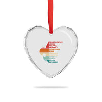 Retro Scout Law Values Heart Crystal Glass Ornament Vintage Fleur-de-Lis - Wonder Print Shop