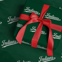 Retro Script Indians Wrapping Paper Roll Vintage Sports Team Name - Wonder Print Shop