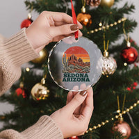 Retro Sedona Arizona Mountain Crystal Glass Ornament Southwest Hiking Outdoor Nature Souvenir