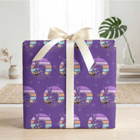 Retro Sunset Chupacabra Easter Egg Hunt Wrapping Paper Roll Cryptid Lover Gift