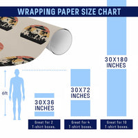 Retro Sunset Cryptid Squad Wrapping Paper Roll Cryptid Lover Gift