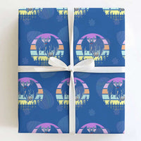 Retro Sunset Mothman Easter Egg Hunt Wrapping Paper Roll Cryptid Lover Gift