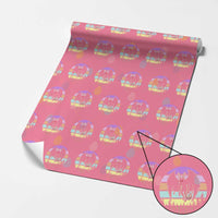 Retro Sunset Mothman Easter Egg Hunt Wrapping Paper Roll Cryptid Lover Gift