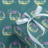 Retro Sunset Mothman Easter Egg Hunt Wrapping Paper Roll Cryptid Lover Gift