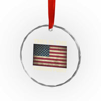 Retro This is The Turning Point Crystal Glass Ornament Vintage USA Freedom Patriotic America Flag TS10