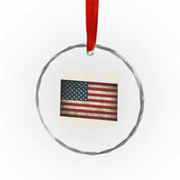 Retro This is The Turning Point Crystal Glass Ornament Vintage USA Freedom Patriotic America Flag TS10