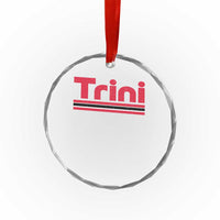 Retro Trini Crystal Glass Ornament Trinidad and Tobago Flag Caribbean Pride Heritage Gift