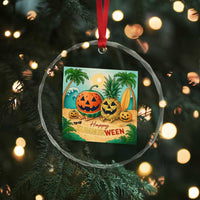 Retro Tropical Summerween Crystal Glass Ornament Halloween Summer Beach Cocktail Boo - Wonder Print Shop
