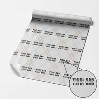 Retro Twin Dad Wrapping Paper Roll Subtle Make It A Double Fathers Day