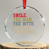 Retro Uncle Crystal Glass Ornament Best Funny Uncle Fathers Day - Wonder Print Shop