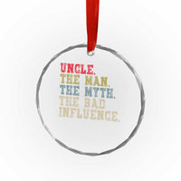 Retro Uncle Crystal Glass Ornament Best Funny Uncle Fathers Day - Wonder Print Shop