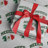 Retro Vintage Mexico Flag Wrapping Paper Roll Mexican Pride Gift