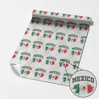 Retro Vintage Mexico Flag Wrapping Paper Roll Mexican Pride Gift