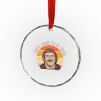 Retro Well Back To It Then Crystal Glass Ornament Funny Office Joke Vintage Mustache Guy Meme TS02
