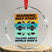 Retro World War 2 Memorabilia Crystal Glass Ornament May Start Talking About WWII WW2 Gear - Wonder Print Shop