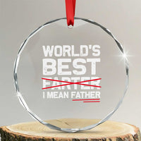 Retro World's Best Farter I Mean Father Crystal Glass Ornament Funny Best Dad TS10