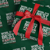 Retro World's Best Farter I Mean Father Wrapping Paper Roll Funny Best Dad - Wonder Print Shop