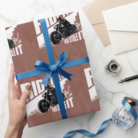 Ride It Like You Stole It Skeleton Biker Wrapping Paper Roll Vintage Motorcycle Rider