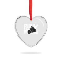 Ride It Like You Stole It Skeleton Biker Heart Crystal Glass Ornament Vintage Motorcycle Rider