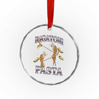 Rigatoni Pasta Lover Marcus The Worm Crystal Glass Ornament Retro 90s Bootleg Weird Meme Internet Humor - Wonder Print Shop