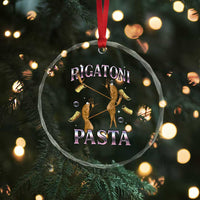 Rigatoni Pasta Lover Marcus The Worm Crystal Glass Ornament Retro 90s Bootleg Weird Meme Internet Humor - Wonder Print Shop
