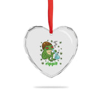 Rippit Frog Heart Crystal Glass Ornament Funny 420 Stoner Weed Humor - Wonder Print Shop