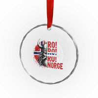 Ro Ro Norge Norway Flag Crystal Glass Ornament Cool Norwegian Viking