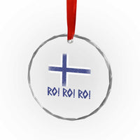 Ro Ro Norge Norway Norwegian Flag Crystal Glass Ornament