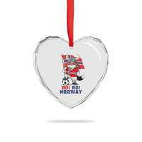 Ro Ro Norway Heart Crystal Glass Ornament Norwegian Pride Cat Lover Norway Flag Gift