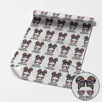 Ro Ro Norwegian Viking Ship Wrapping Paper Roll Norway Flag Messy Bun Girl
