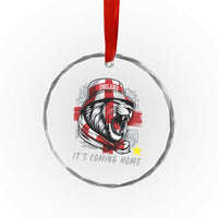 Roaring Lions England Football Pride Crystal Glass Ornament Retro Patriotic Soccer British Football Fans