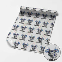 Roaring Scottish Lion Crest Wrapping Paper Roll Thistle Scotland Flag Emblem for Brave Highlanders - Wonder Print Shop