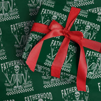 Rockin' Fatherhood Skeleton Wrapping Paper Roll Funny Dad Life Quote Gift for Father’s Day - Wonder Print Shop