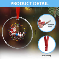 Rollin With My Snowmies Crystal Glass Ornament Bowling Xmas Gift TS12