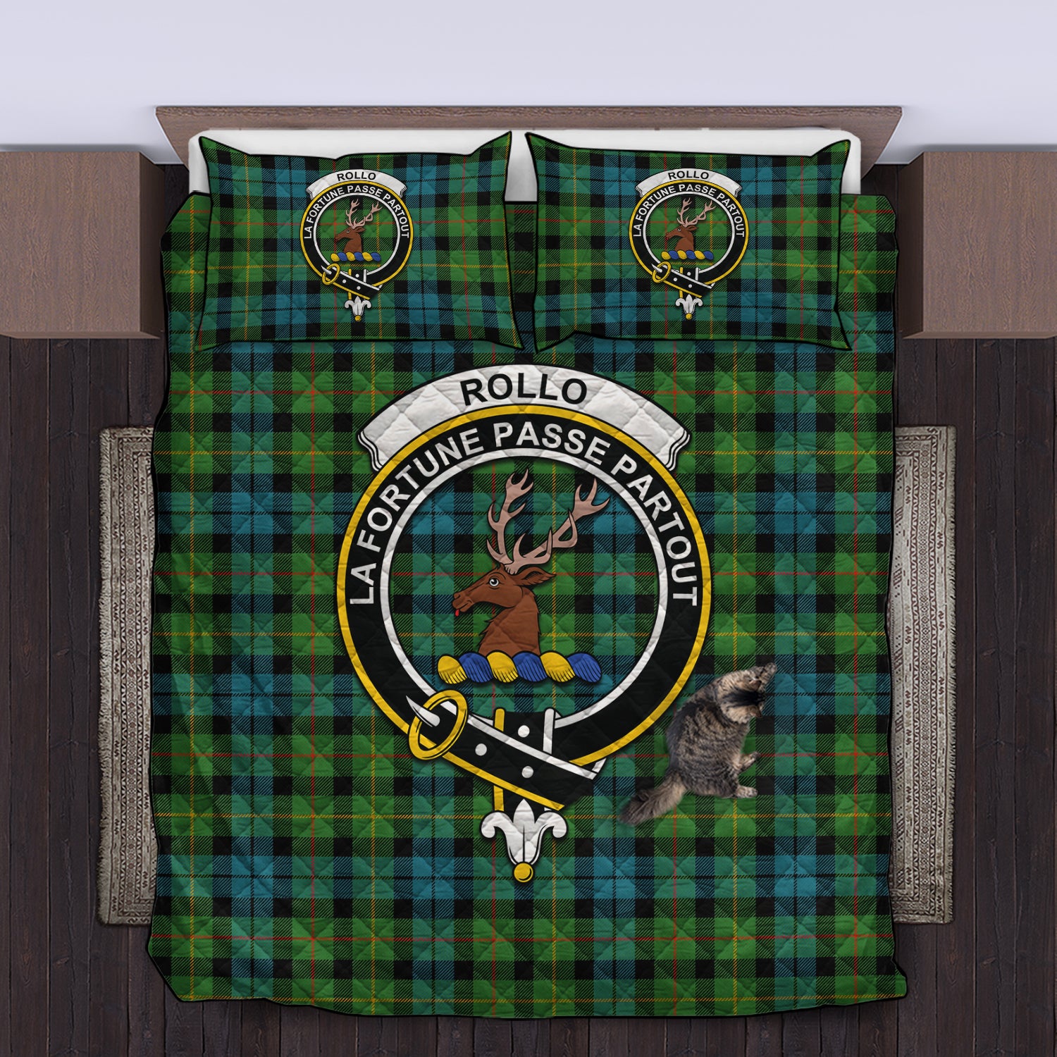 rollo-ancient-clan-tartan-quilt-bed-set-family-crest-tartan-quilt-bed-set