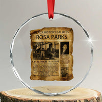Rosa Parks Crystal Glass Ornament Female Empowerment History Gift