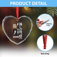 Rosa Parks Heart Crystal Glass Ornament Strong Black Woman Leader