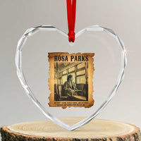 Rosa Parks Quote Heart Crystal Glass Ornament Black Movement Protest - Wonder Print Shop