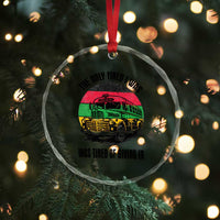 Rosa Parks Tired Of Giving In Crystal Glass Ornament Civil Bus Protest