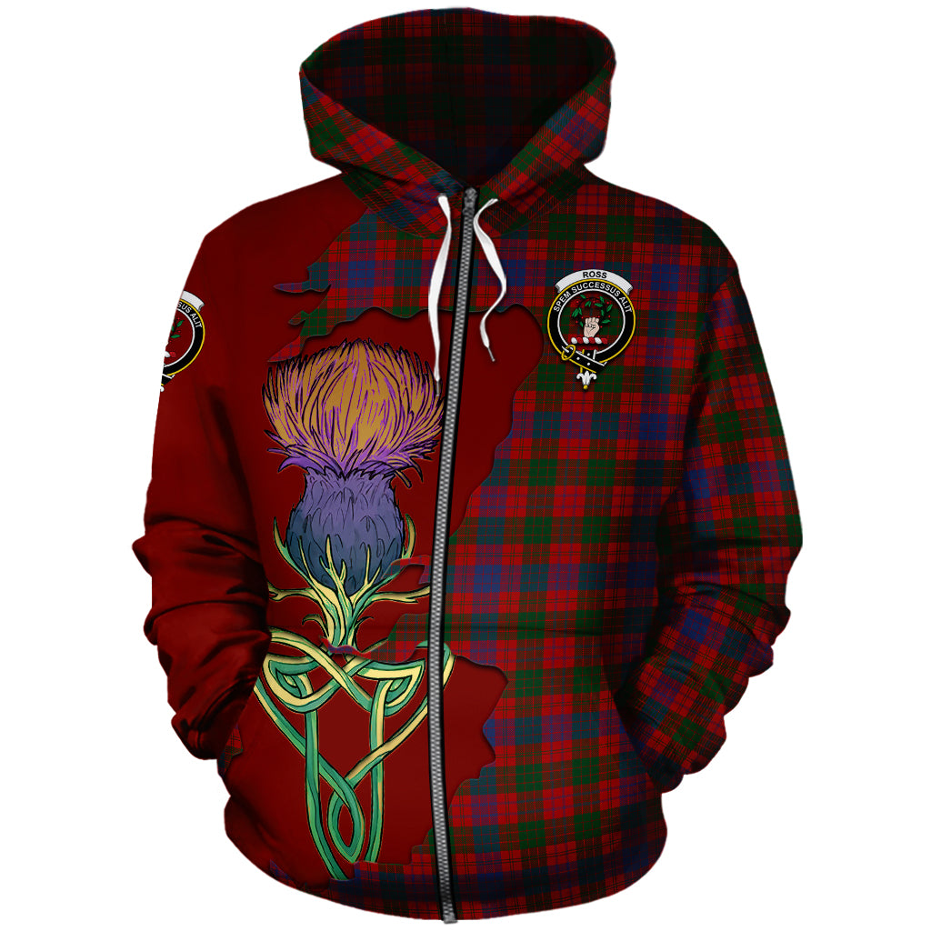 ross-tartan-plaid-hoodie-tartan-crest-with-thistle-and-scotland-map-hoodie