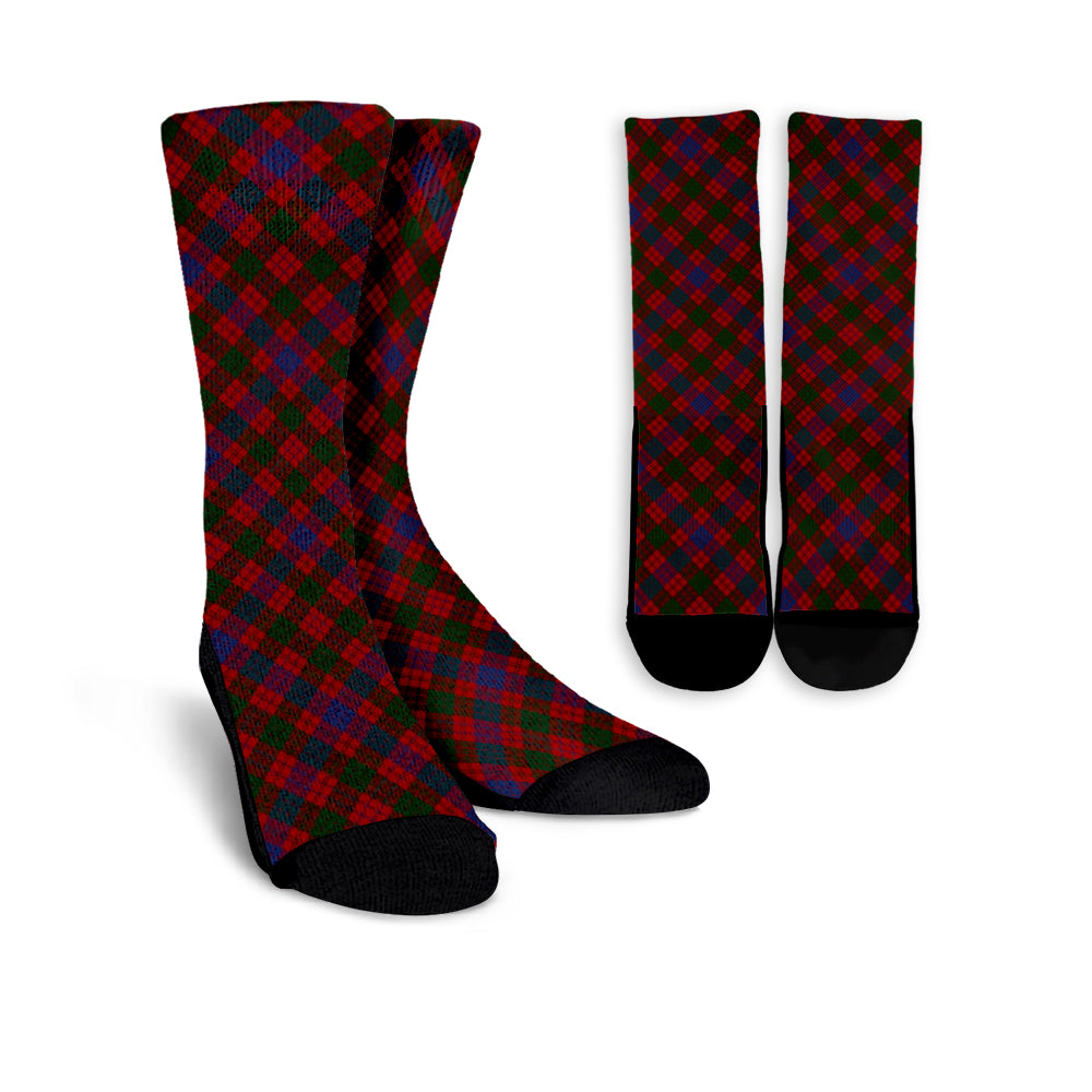 Ross Tartan Socks, Cross Tartan Plaid Socks, Long Tartan Socks Cross Style TS23