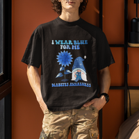 I Wear Blue For Me Diabetes Awareness Gnome Boy Men Warrior Diabetic T Shirt - Wonder Print Shop