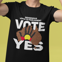 Australia Indigenous T Shirt Aboriginal Flag Vote Yes Urulu Statement - Wonder Print Shop