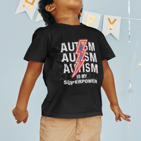 Autistic T Shirt For Kid Autism Is My Super Power Brain Superhero - Wonder Print Shop